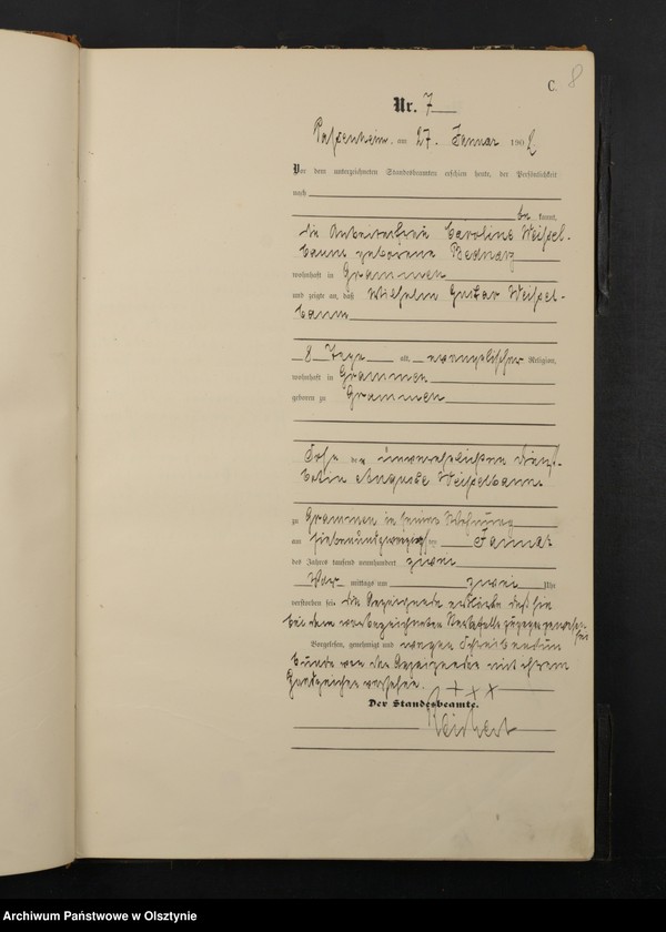 image.from.unit.number "Sterbe-Haupt-Register Nr 1 - 100"