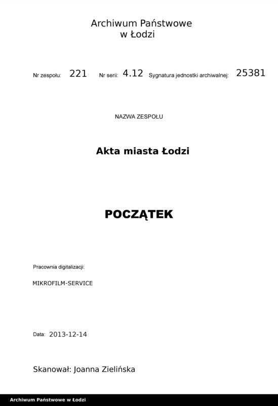Obraz 3 z jednostki "Księga kontroli ruchu ludności (rejestr osób przybywających do gminy) Łódź, komisariat XII, ks. I, nr 1-3598"