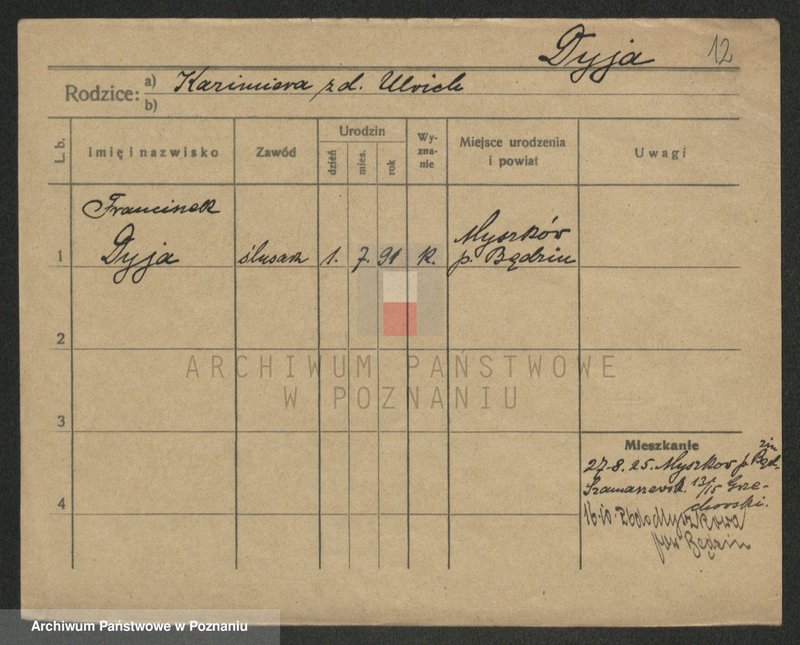 Obraz 14 z jednostki "Dygierska - Dyzman"