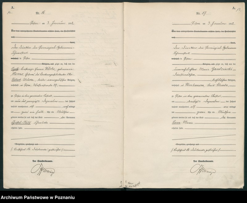 Obraz 11 z jednostki "Księga miejscowa urodzeń tom I [Rejestr główny urodzeń]"