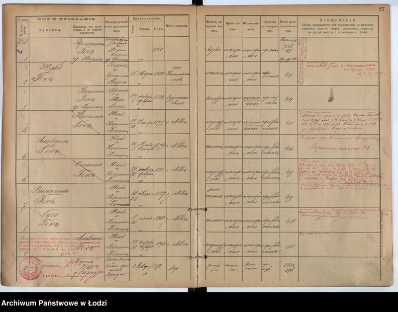Obraz 16 z jednostki "[Księga ludności stałej m. Łodzi guberni piotrkowskiej nr domu 788-792d]"