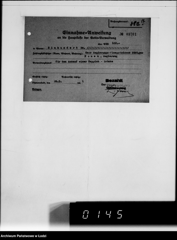 Obraz 15 z jednostki "Lager 39. Matratzen, Daunensteppdecken [Kwity i listy przesyłkowe]"