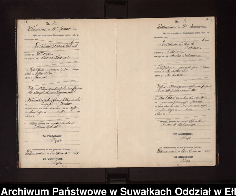 image.from.unit.number "Sterbe-Neben-Register des Preussischen Standes-Amtes Widminnen Kreis Loetzen"