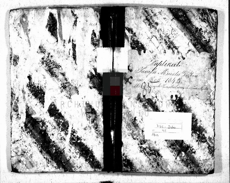 Obraz 1 z jednostki "Duplikat urodzonych, zaślubionych i zgonów"