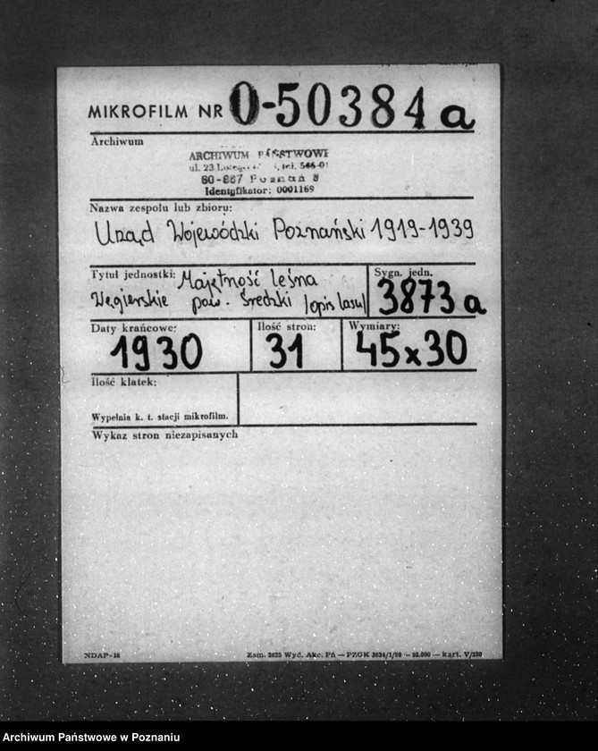 Obraz 2 z jednostki "Majętność leśna Węgierskie powiat średzki [opis lasu i plan cięć]"