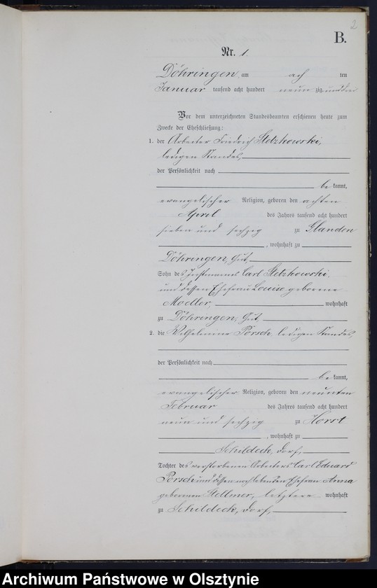 image.from.unit.number "Heiraths-Neben-Register Nr 1 - 19"