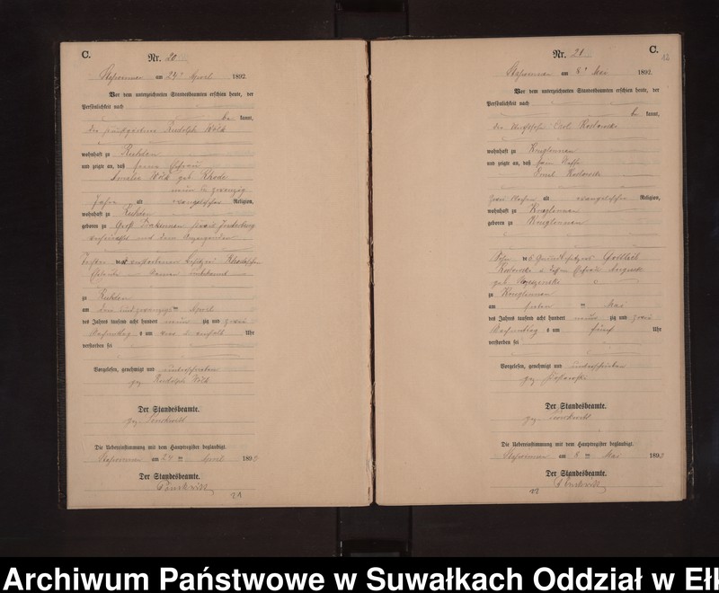 image.from.unit.number "Sterbe-Neben-Register des Preussischen Standes-Amtes Stasswinnen Kreis Loetzen"