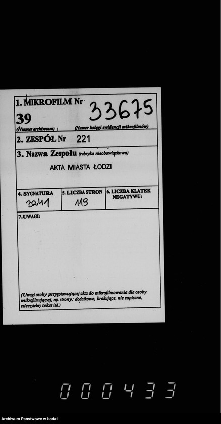 Obraz 2 z jednostki "Torgovoje proizvodtsvo po otdače v 4ch letnij s 1 janvarja 1906 g. podrjad soderžanija v ispravnosti bulyžnych mostovych v g. Lodzi"