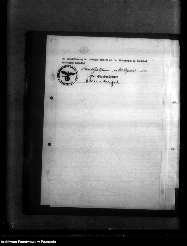 Obraz 7 z jednostki "Kreis Kosten (Kościan). Wykaz miejscowych Niemców, którzy zginęli w 1939 roku"