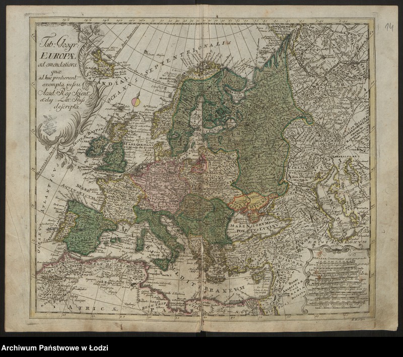 Obraz 16 z jednostki "Geographischer Atlas besteherd in 44 Land-Karten worauf alle Theile des Erd-Grenses vorgestellet werben. Auf Befehl der Königlischen Academie der Wissenschaften, Berlin 1750"