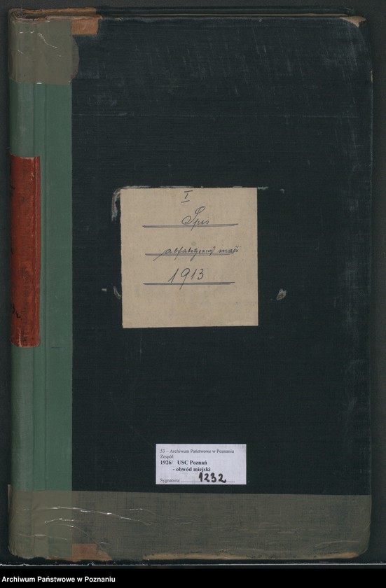 Obraz 2 z jednostki "Spis alfabetyczny małżeństw za 1913"