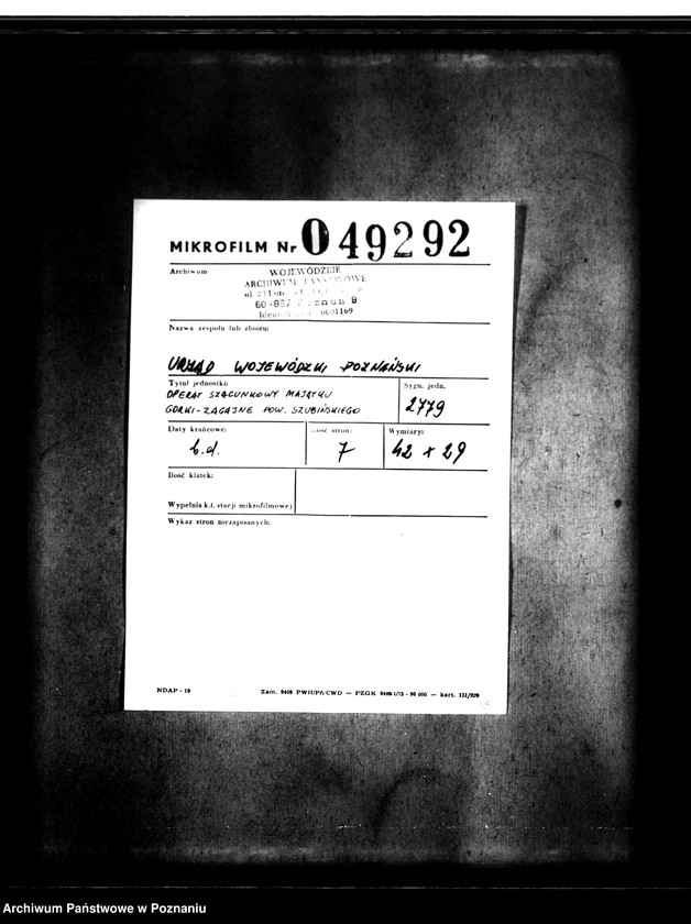 Obraz 2 z jednostki "Operat szacunkowy majątku Gorki-Zagajne powiatu szubińskiego"