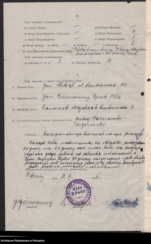 Obraz 7 z jednostki "Zduny, powiat Krotoszyn - akta koła."