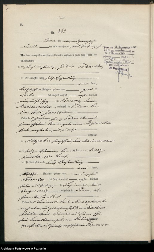 Obraz 7 z jednostki "Księga miejscowa małżeństw tom II [Rejestr główny małżeństw]"