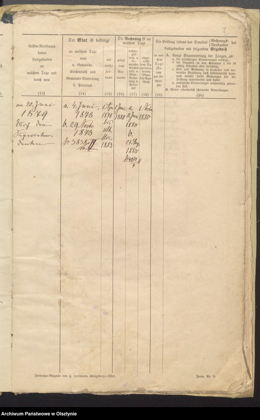 image.from.unit.number "Übersicht über das kirchliche Rechnungswesen der evangelischen Parochiae Wartenburg"
