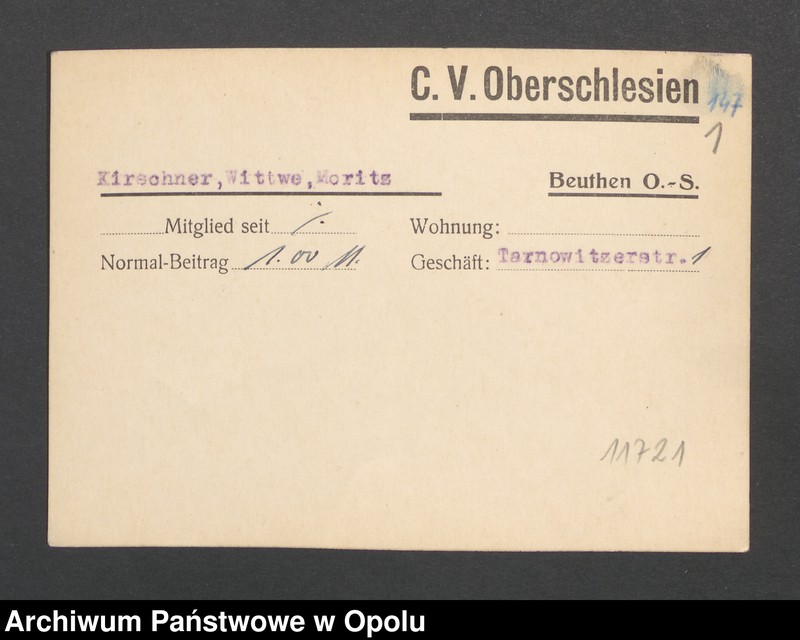 Obraz 3 z jednostki "[Kirschner Moritz, Beuthen]"