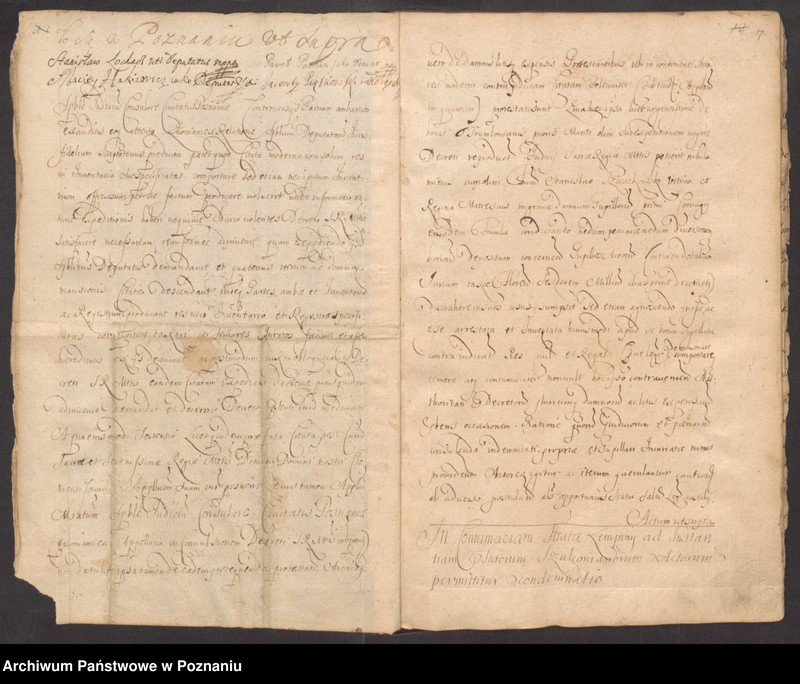 Obraz 9 z jednostki "Acta officii consularis civitatis Posnaniae."
