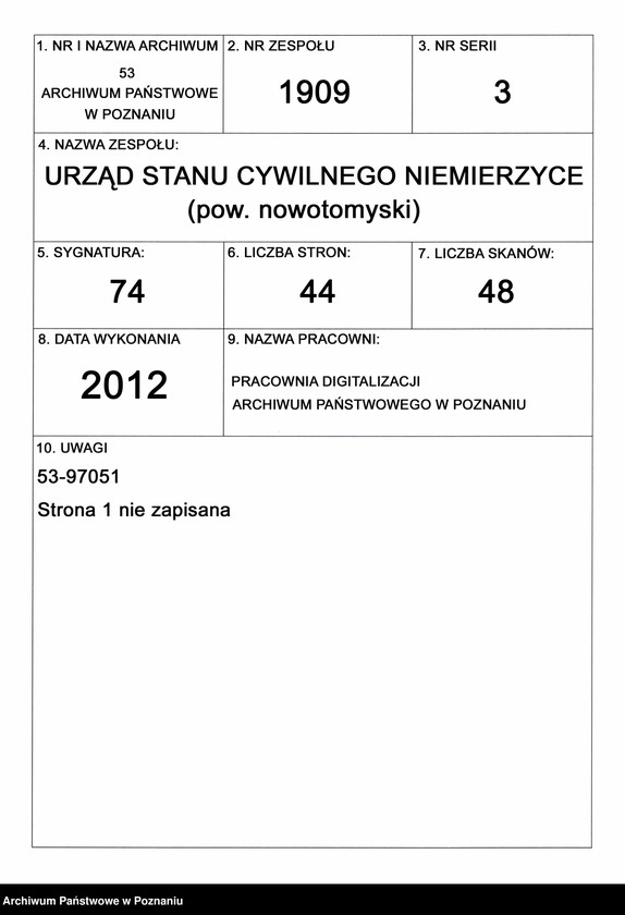 Obraz 1 z jednostki "Księga małżeństw"