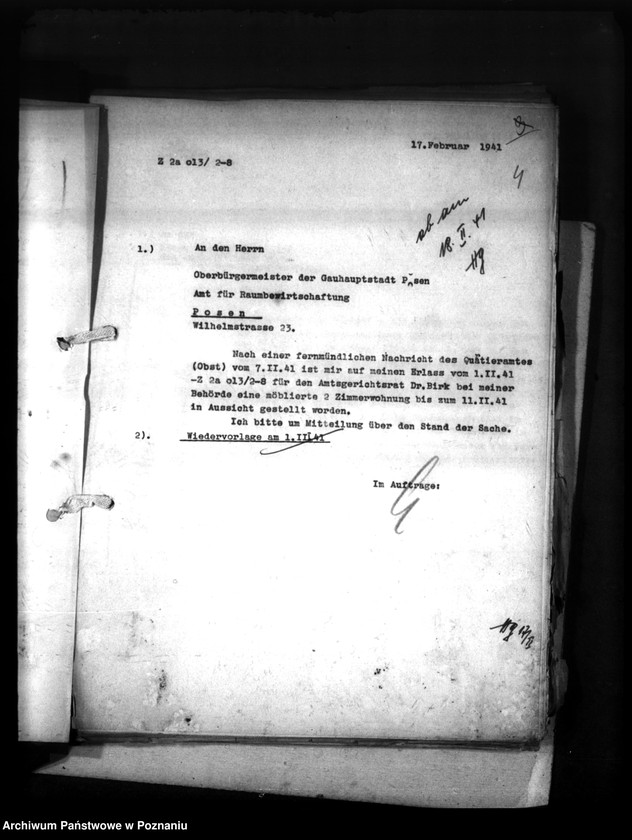 Obraz 8 z jednostki "Wohnungszuweisungen für Deutsche. Verdrängung der Polen."