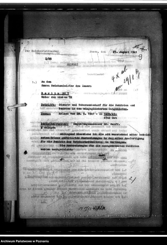 Obraz 13 z jednostki "Dienst- und Wohnraumzuteilung für die Behörden und Beamten"