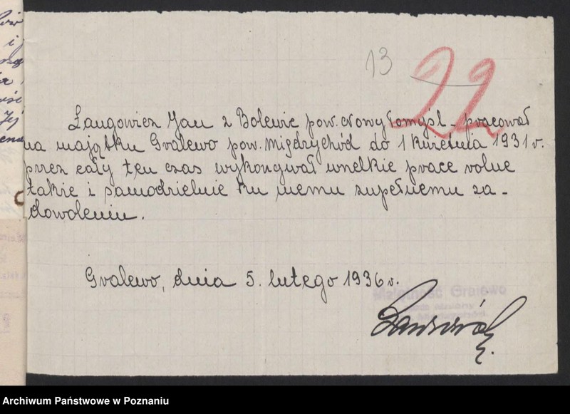 Obraz 18 z jednostki "Lwówek, powiat Nowy Tomyśl - akta koła."