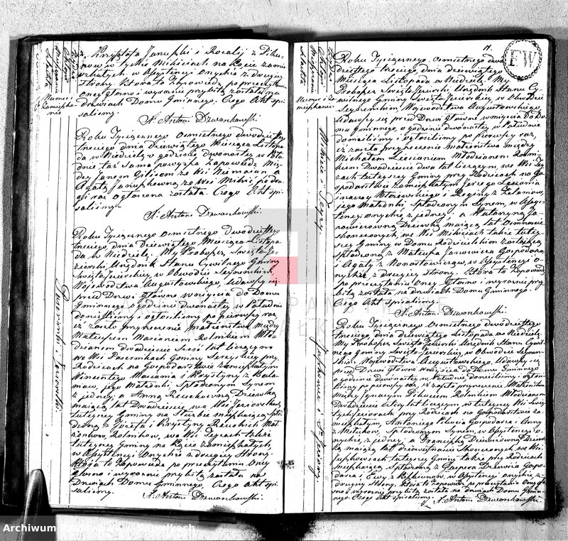 image.from.unit.number "Akta zaślubionych w roku 1823 urzędnika stanu cywilnego gminy święto jeziorskiey w obwodzie seyneńskim województwa augustowskiego"