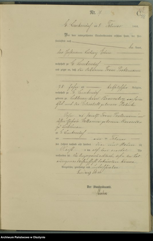 image.from.unit.number "Sterbe-Haupt-Register Nr 1 - 68 i 1 - 49"