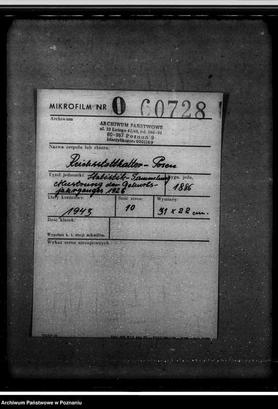 Obraz 2 z jednostki "Statistik - Sammlung, Musterung des Geburtsjahrganges 1926"