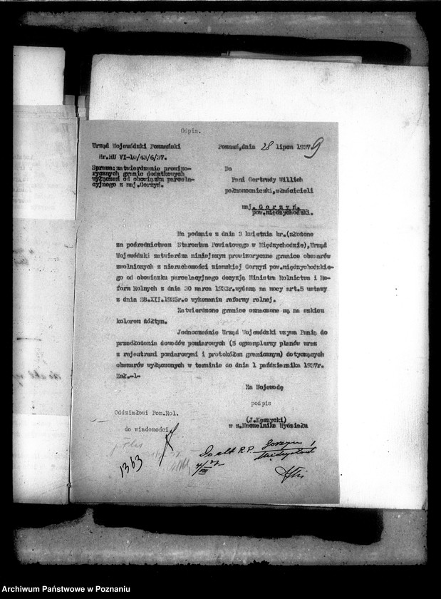 Obraz 13 z jednostki "Przymusowy wykup majątku Gorzyń powiatu międzychodzkiego"