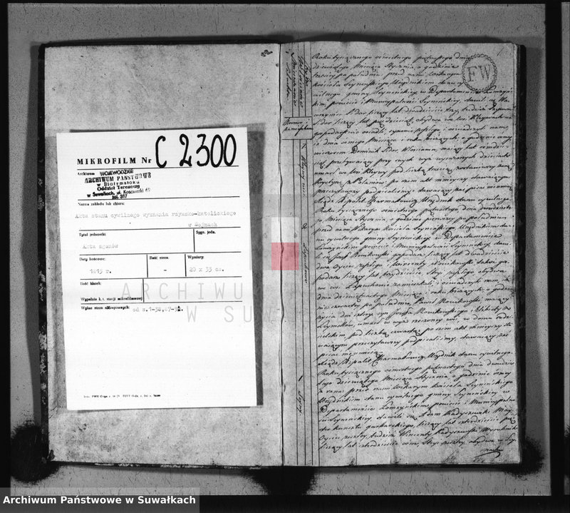 image.from.unit.number "Akta stanu cywilnego zeszłych w gminie seyneńskiey od 1-go stycznia 1815 roku."