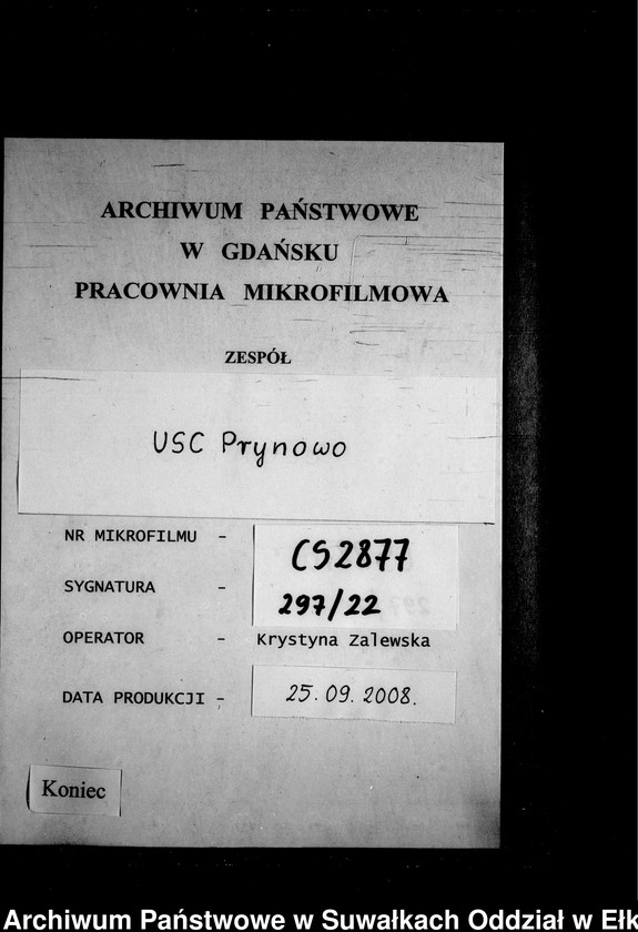 image.from.unit.number "Heiraths-Neben-Register des Preussischen Standes-Amtes Prinowen Kreis Angerburg"