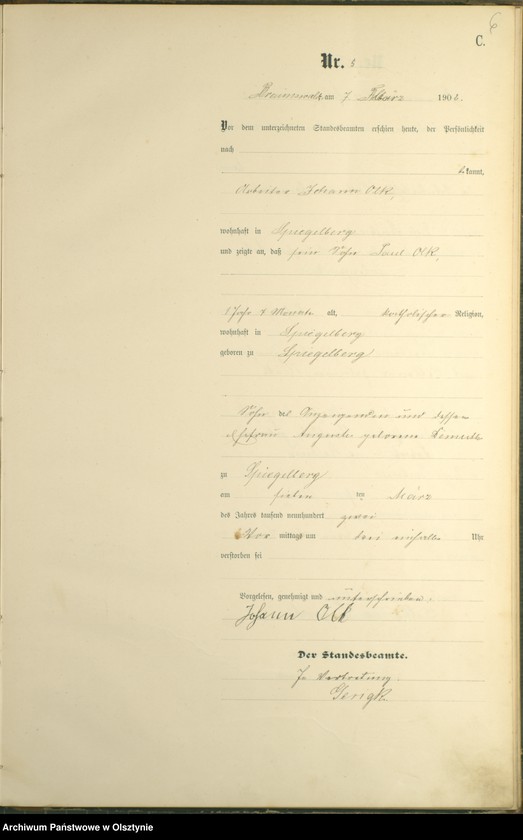 image.from.unit.number "Sterbe-Haupt-Register Nr 1 - 43"