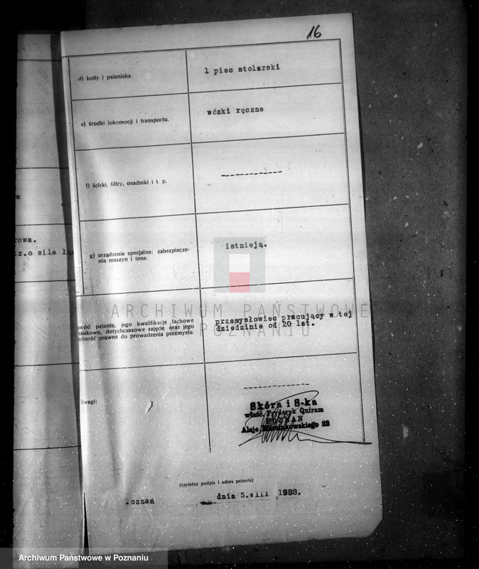 image.from.unit.number "Projekt urządzenia wytwórni sprzętów biurowych w Poznaniu ul. Wenecjańska 6 Skóra i Spółka"