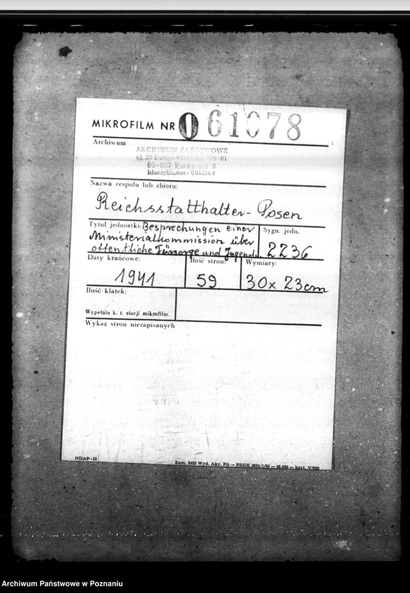 Obraz 2 z jednostki "Besprechungen einer Ministerialkommission über öffentliche Fürsorge und Jugendwohlfahrt in Kalisch"