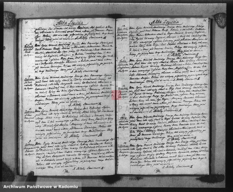 image.from.unit.number "Akta Stanu Cywilnego Parafii Zakrzów Małżeństw, Urodzeń i Zejścia na Rok 1823"