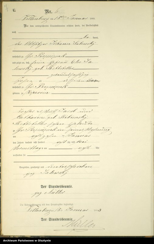 image.from.unit.number "Sterbe-Neben-Register Nr 1 - 161"