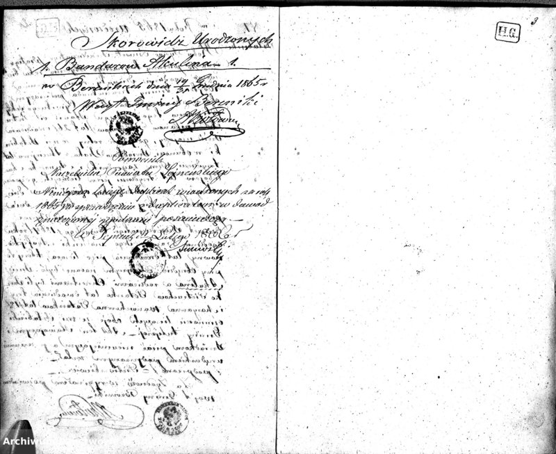 image.from.unit.number "Duplikat Urodzonych ,Zaślubionych i zmarłych Sekty Filiponów Okręgu Krasnohruda za rok 1865"