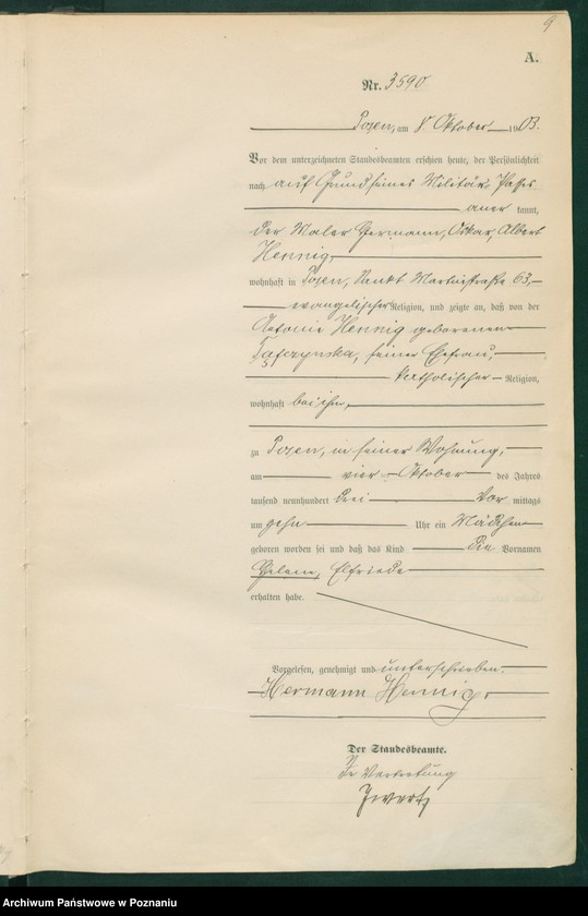 Obraz 10 z jednostki "Księga urodzeń tom VII"