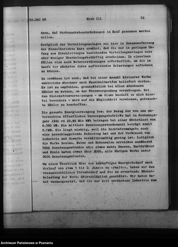 Obraz 14 z jednostki "Rehmengutachten über die Energieversorgung im Regierungsbezirk Hohensalza - Inowrocław"