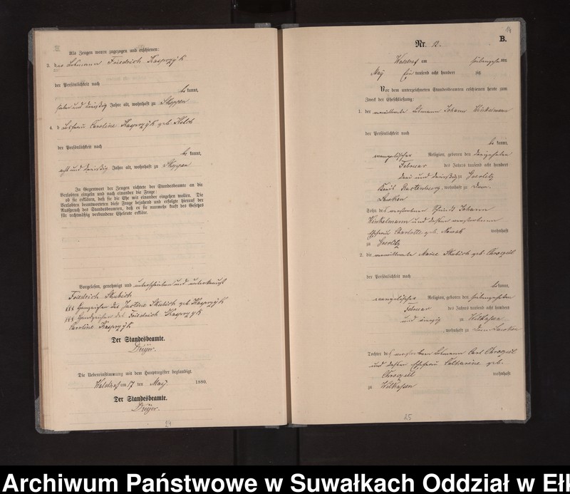 image.from.unit.number "Heiraths-Neben-Register des Königlich Preussischen Standes-Amtes Orlen Kreis Loetzen"