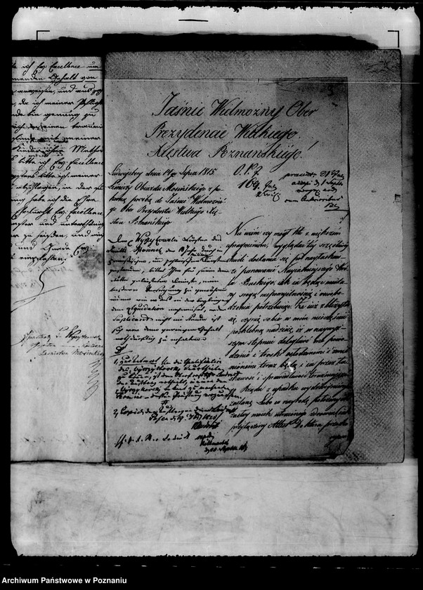 Obraz 8 z jednostki "Die Entlassung und Pensionierung des Herrn Oberförsters von Wyrzykowski zu Moschin /Mosina/."