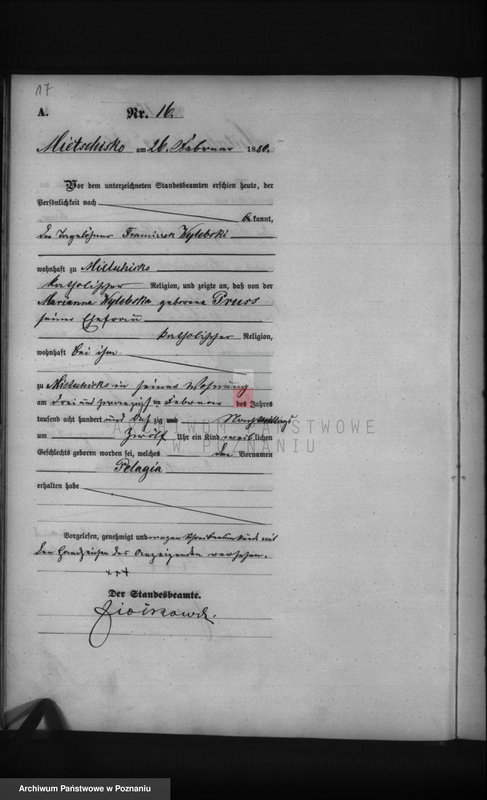 Obraz 19 z jednostki "Księga urodzeń"