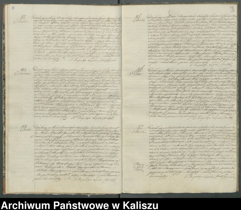 Obraz 19 z jednostki "Książka duplikat aktów urodzeń, zaślubień i zejść"