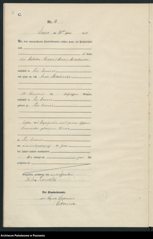Obraz 19 z jednostki "Sterbe-Haupt-Register"