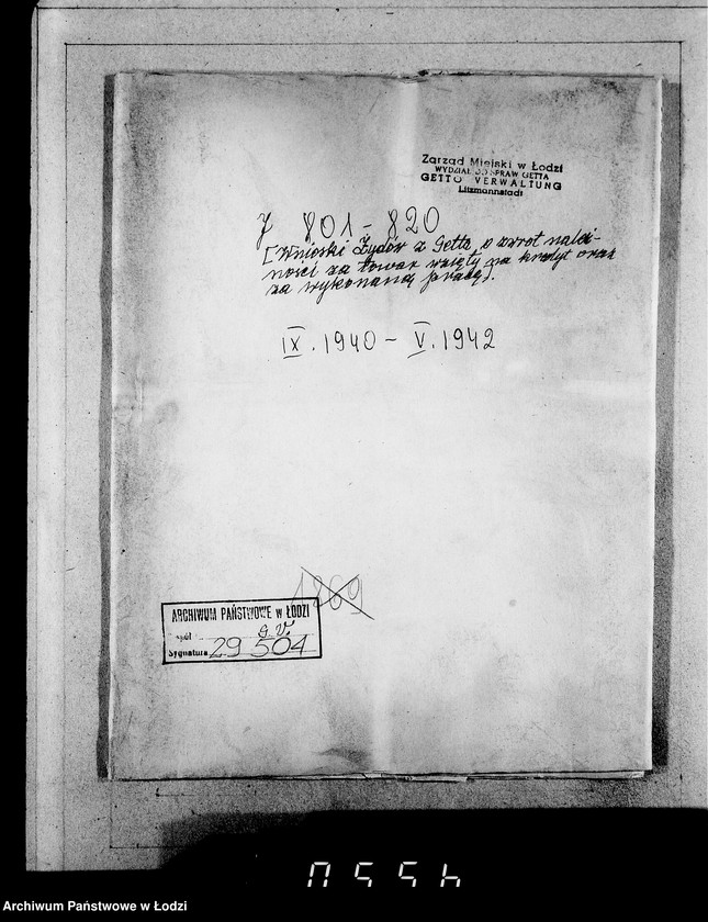 Obraz 4 z jednostki "J.801-820 [Wnioski Żydów z Getta o zwrot należności za towar wzięty na kredyt oraz za wykonaną pracę]"