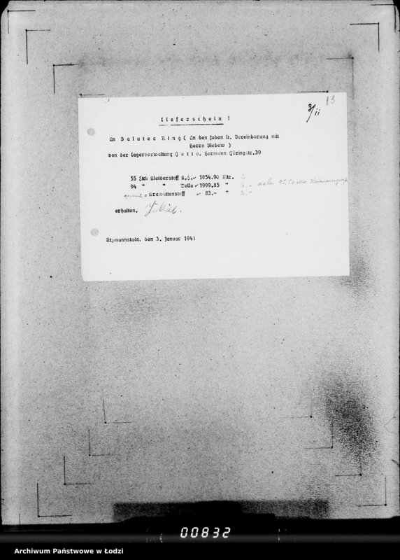 Obraz 17 z jednostki "Lieferscheine"