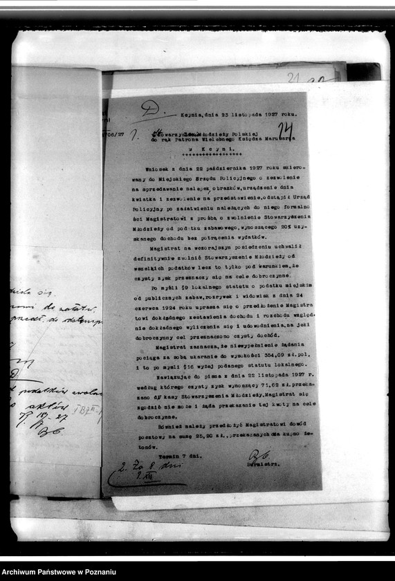 Obraz 18 z jednostki "Korespondencja w sprawach organizacyjnych i personalnych Towarzystwa"