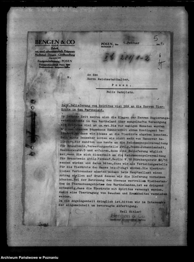 Obraz 9 z jednostki "Belieferung der Tierärzte und Medinzinalpersonen"