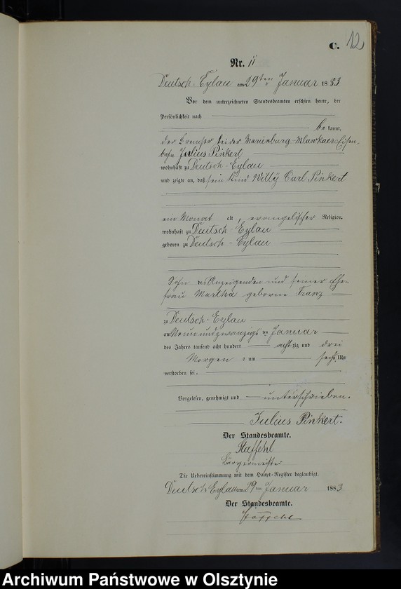 image.from.unit.number "Sterbe-Neben-Register Nr 1 - 111"