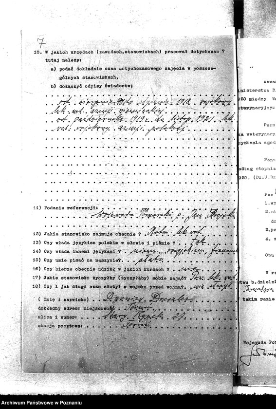 Obraz 11 z jednostki "Pow. lekarz Weterynaryjny Chojnice"